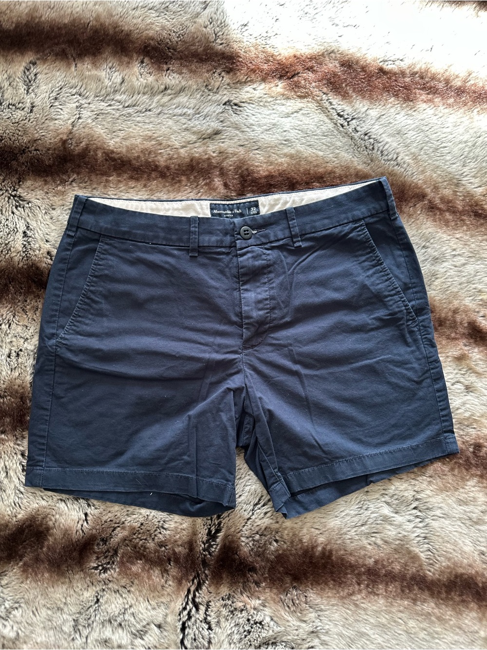 Abercrombie & Fitch Navy Chino Shorts